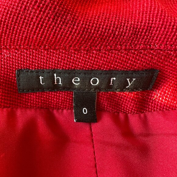 THEORY Red Blazer Jacket – 0 - Picture 8 of 9